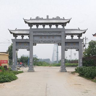 牌坊雕刻廠家，至臻至美農(nóng)村牌坊圖片