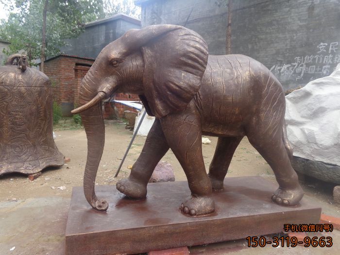 大象銅雕_公園廣場動(dòng)物雕塑