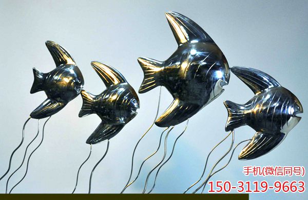 鏡面不銹鋼魚(yú)雕塑