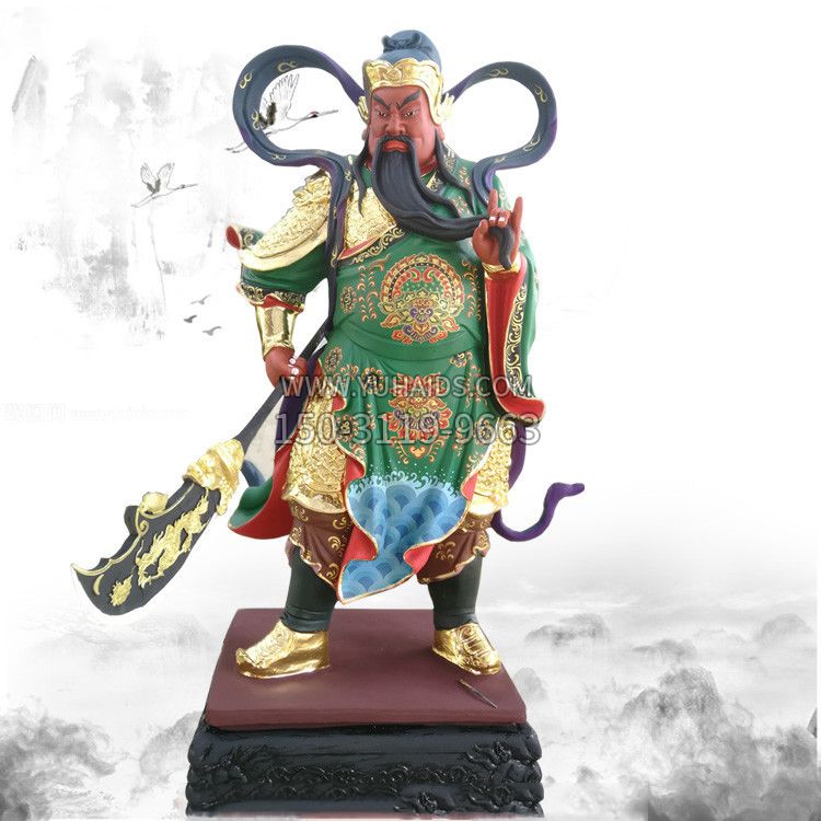 關(guān)帝玻璃鋼彩繪雕塑 關(guān)帝玻璃鋼彩繪雕塑