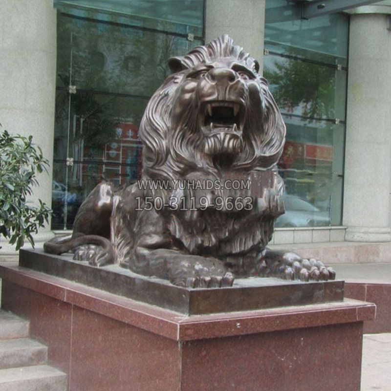 雕塑雕塑 酒店門口看門港幣獅子銅<a href=