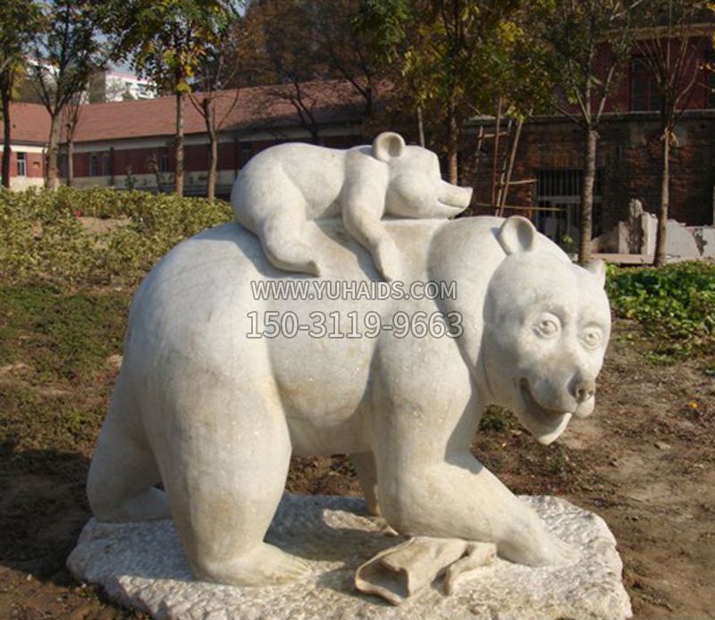 石雕狗熊公園景觀雕塑 石雕狗熊公園景觀雕塑