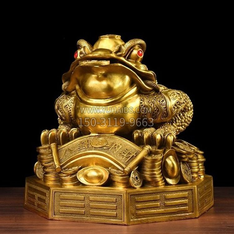 招財(cái)金蟾銅雕 招財(cái)金蟾銅雕