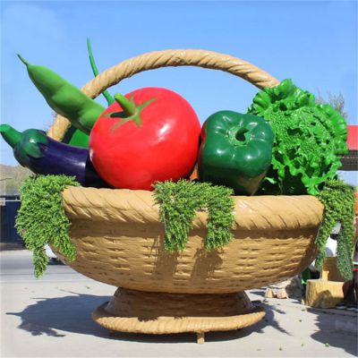 園林廣場(chǎng)大型果籃蔬菜擺件