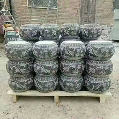 青石柱墩，寺廟柱子底部用的石墩子