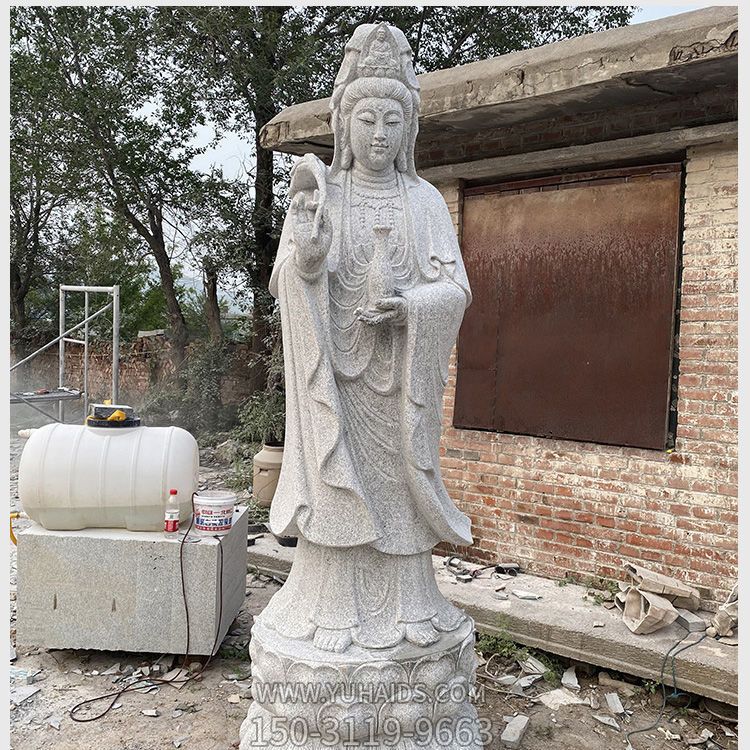 石雕觀音，花崗巖石材精雕佛像雕塑
