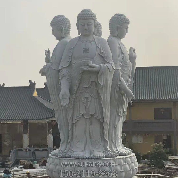 戶外園林大型創(chuàng)意四面如來(lái)佛像雕塑