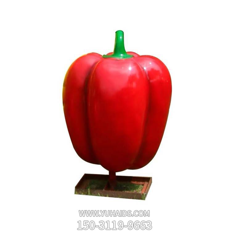 紅辣椒，玻璃鋼仿真蔬菜雕塑