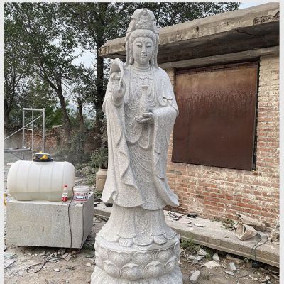 石雕觀音，花崗巖石材精雕佛像