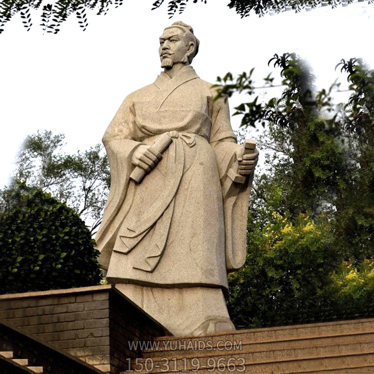 公園歷史戰(zhàn)國(guó)名人荊軻砂巖石雕塑像