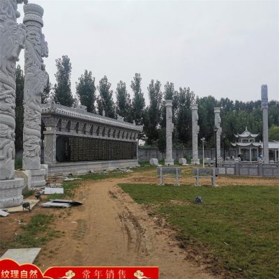 景區(qū)園林石雕龍柱、涼亭、影壁墻，庭院建筑構件定制生產