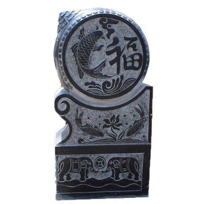 青石魚(yú)紋吉祥福門墩抱鼓石