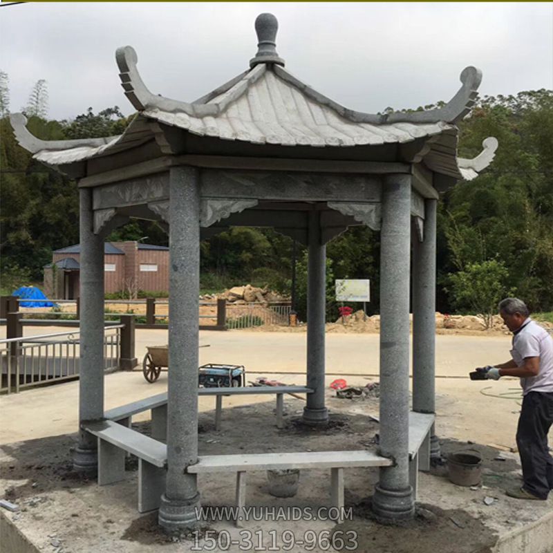 景區(qū)戶(hù)外進(jìn)出口擺放休閑區(qū)仿古建涼亭座椅雕塑