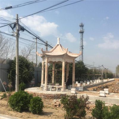 戶(hù)外園林景觀大理石石雕景觀涼亭雕塑