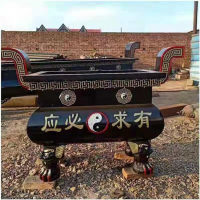 寺院戶(hù)外擺放鑄鐵長(zhǎng)形大型香爐祠堂道觀用品