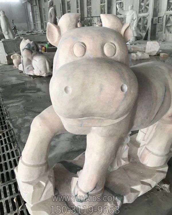 大理石石雕戶外園林景觀動(dòng)物雕塑