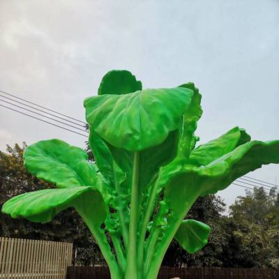 戶(hù)外大型農(nóng)場(chǎng)蔬菜雕塑玻璃鋼仿真空心菜雕像