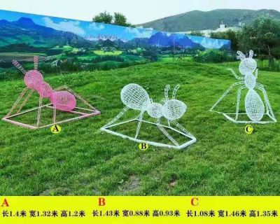 金屬鐵藝不銹鋼鏤空創(chuàng)意螞蟻景觀(guān)擺件