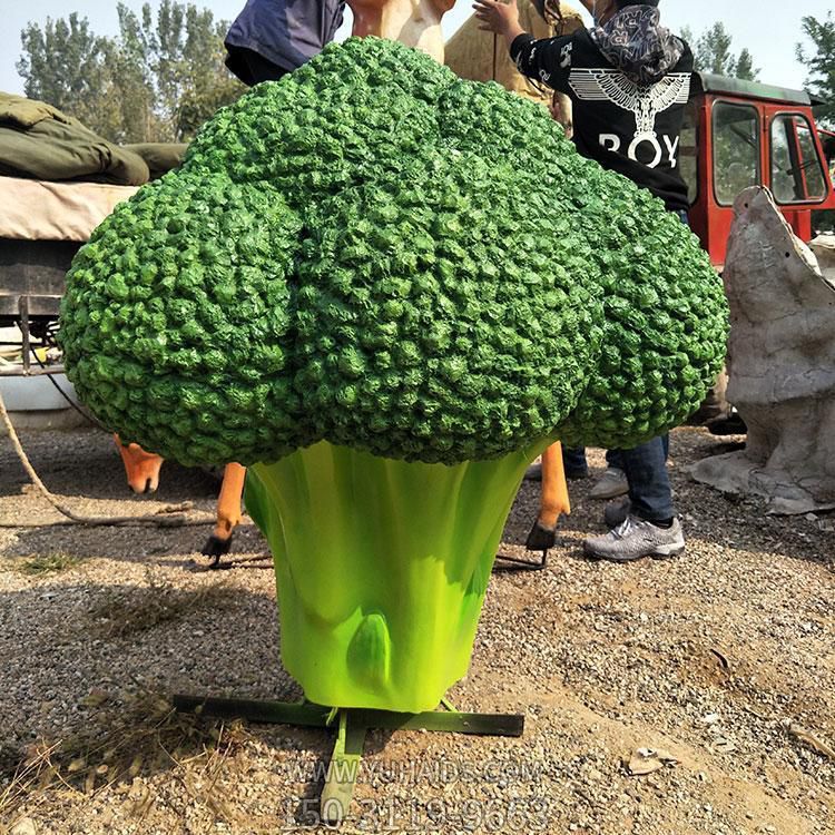 玻璃鋼仿真蔬菜，仿真西藍(lán)花雕塑