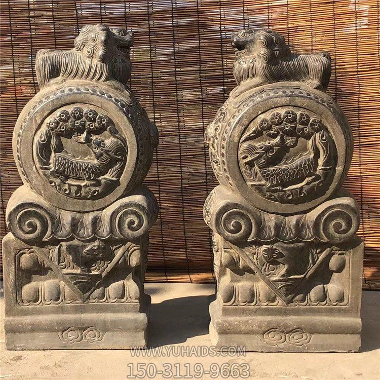 仿古石門(mén)墩，獅子門(mén)墩雕塑