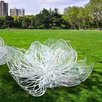 不銹鋼金屬拉絲戶(hù)外園林景觀蓮花