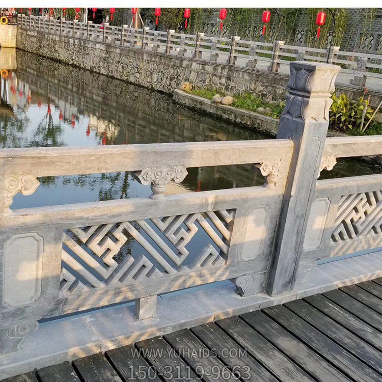 青石浮雕鏤空景點(diǎn)湖邊仿古建筑圍欄防護(hù)欄桿雕塑