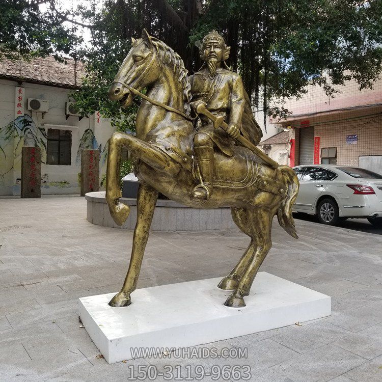 古代將軍，騎馬人物銅雕雕塑