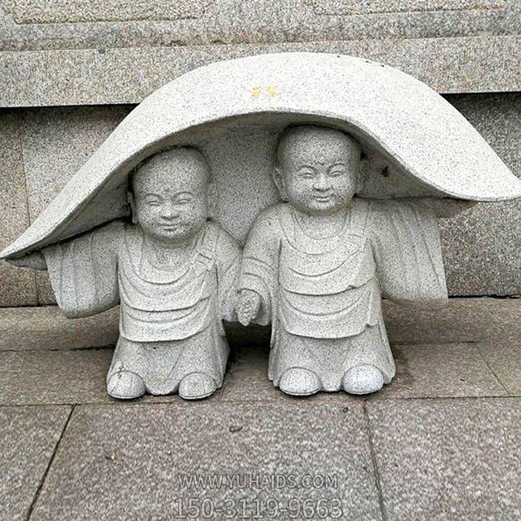 大理石，砂石石雕園林寺廟小沙彌擺件雕塑