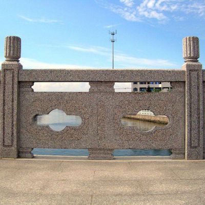 花崗巖石雕欄桿欄板，路政橋梁石雕護(hù)欄
