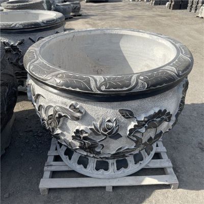 石雕水缸，水盆，荷花盆
