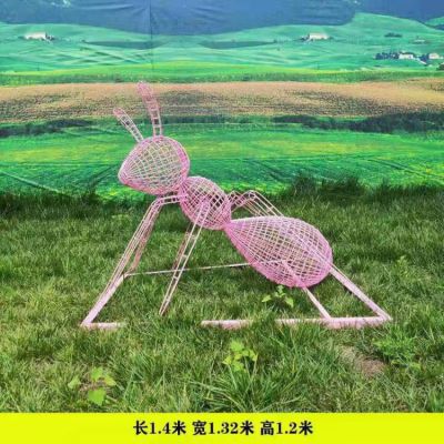 不銹鋼鏤空螞蟻雕塑公園綠地景觀動物雕塑