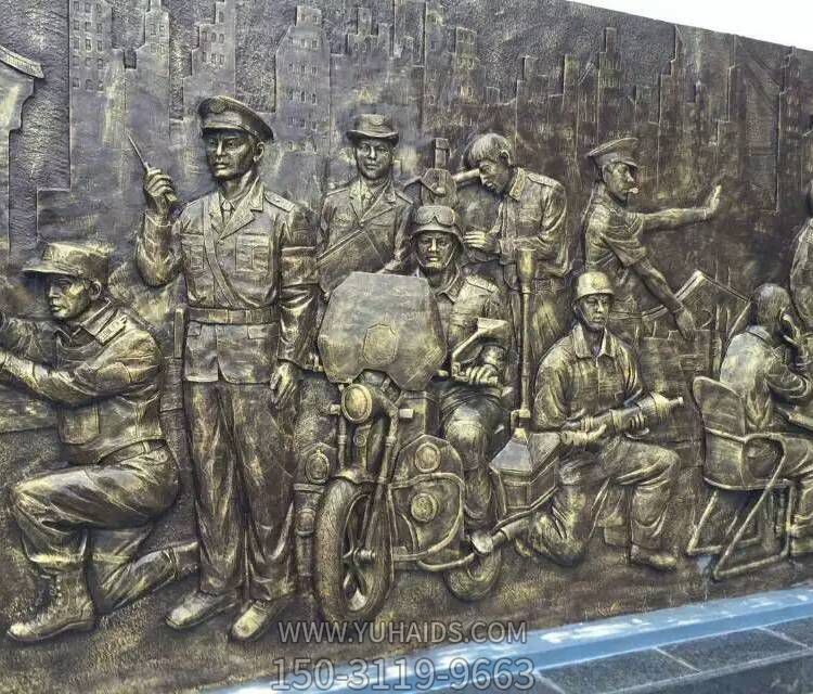 庭院室內浮雕革命戰(zhàn)士影壁壁畫雕塑