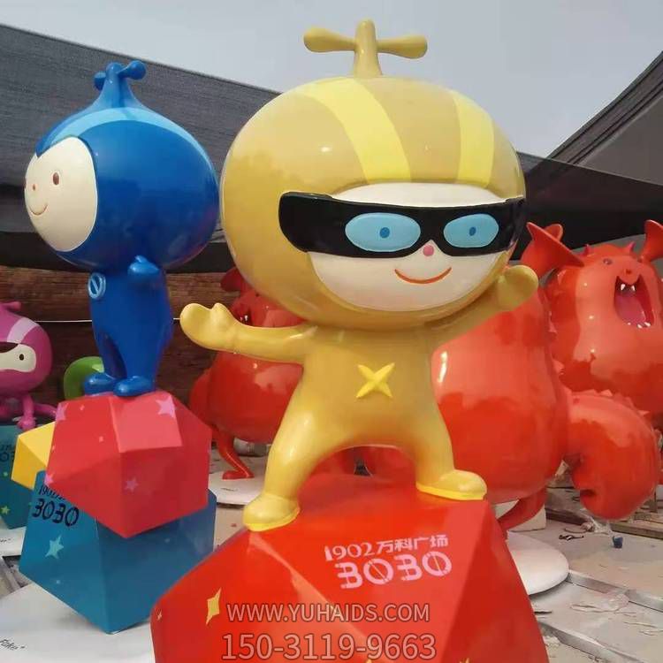 玻璃鋼卡通公仔擺件  商場(chǎng)裝飾品擺件雕塑