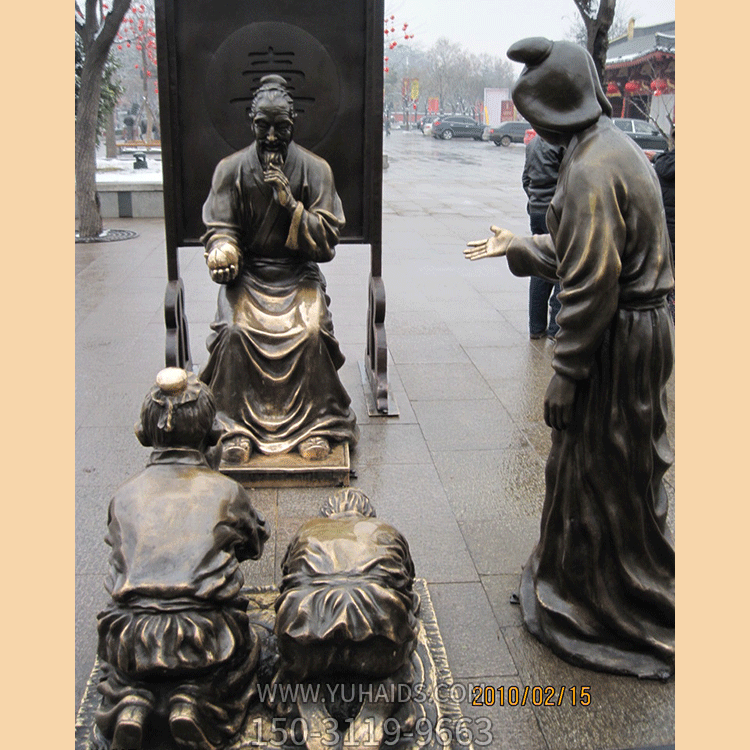 拜壽銅雕，中國傳統(tǒng)風(fēng)俗文化情景雕塑