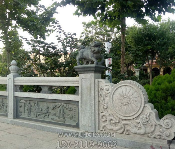 售樓部戶(hù)外石橋景觀浮雕人物大理石欄桿雕塑