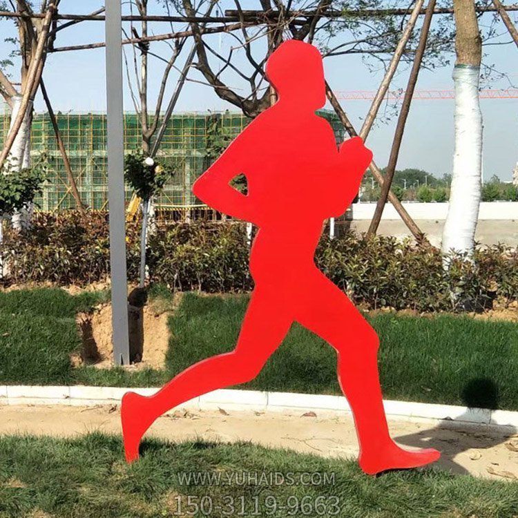 紅色 剪影 跑步 男 不銹鋼、鍍鋅板或玻璃鋼材質(zhì)雕塑