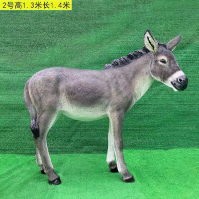 毛驢，玻璃鋼仿真動物雕塑