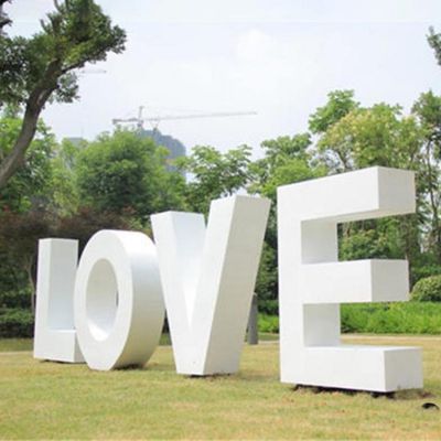 不銹鋼字母雕塑 創(chuàng)意字體 廣場(chǎng)公園戶(hù)外景觀雕塑