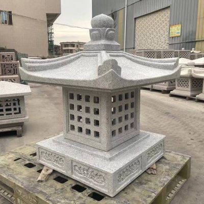 大理石石雕戶(hù)外園林石燈雕塑
