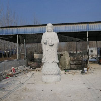 寺院景點(diǎn)擺放大型大理石雕刻佛像