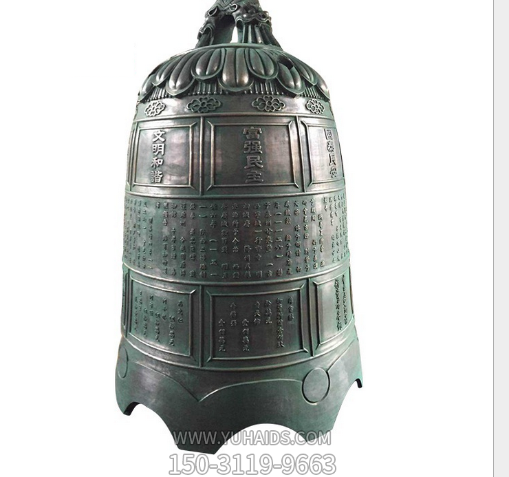 玻璃鋼仿銅鐘，青銅古鐘雕塑