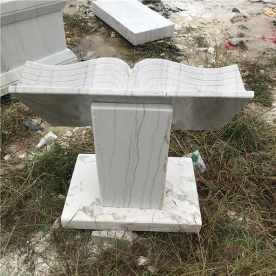 石雕書，漢白玉展開的書本