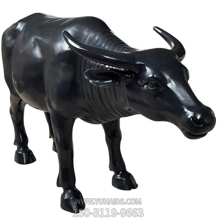 玻璃鋼仿銅戶(hù)外園林動(dòng)物景觀農(nóng)耕牛雕塑