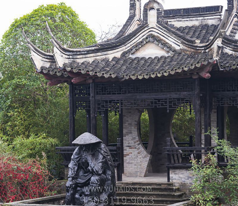 景區(qū)園林姜太公玻璃鋼仿銅雕塑 景區(qū)園林姜太公玻璃鋼仿銅雕塑