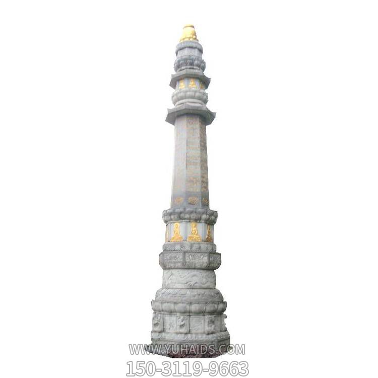 石雕經(jīng)幢，寺廟經(jīng)幢石刻雕塑