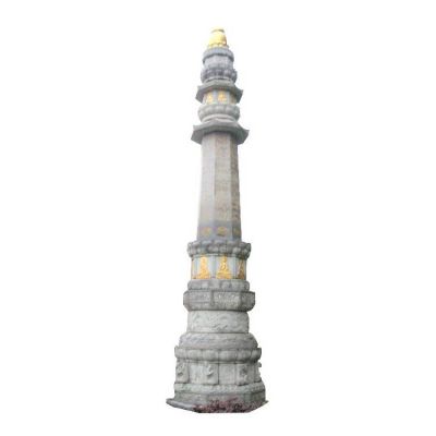 石雕經(jīng)幢，寺廟經(jīng)幢石刻