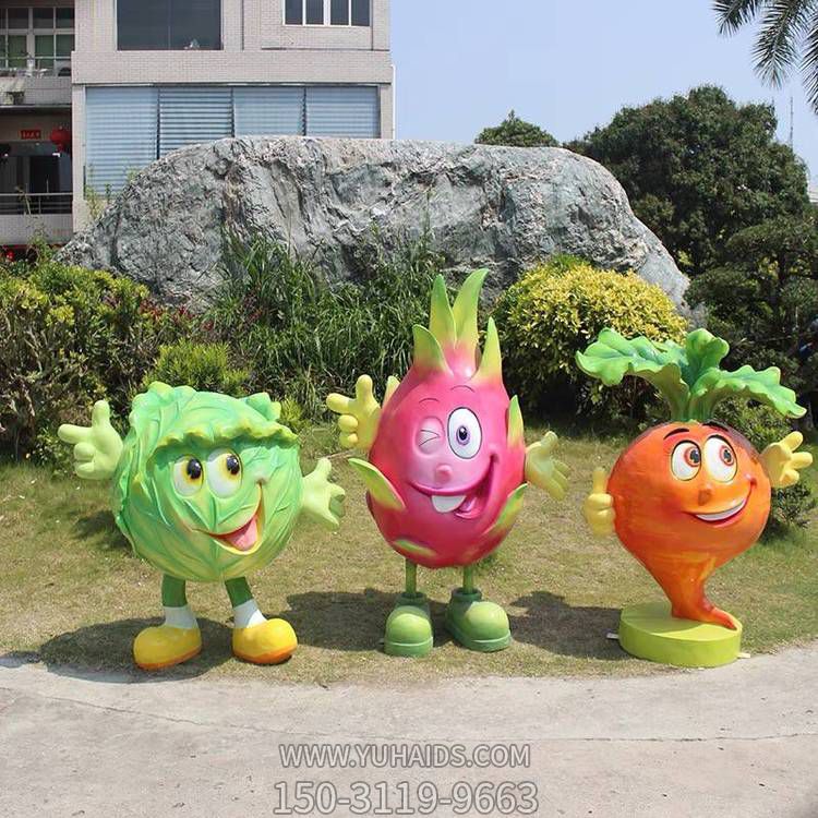 玻璃鋼卡通果蔬雕塑農(nóng)場(chǎng)生態(tài)園景觀擺件