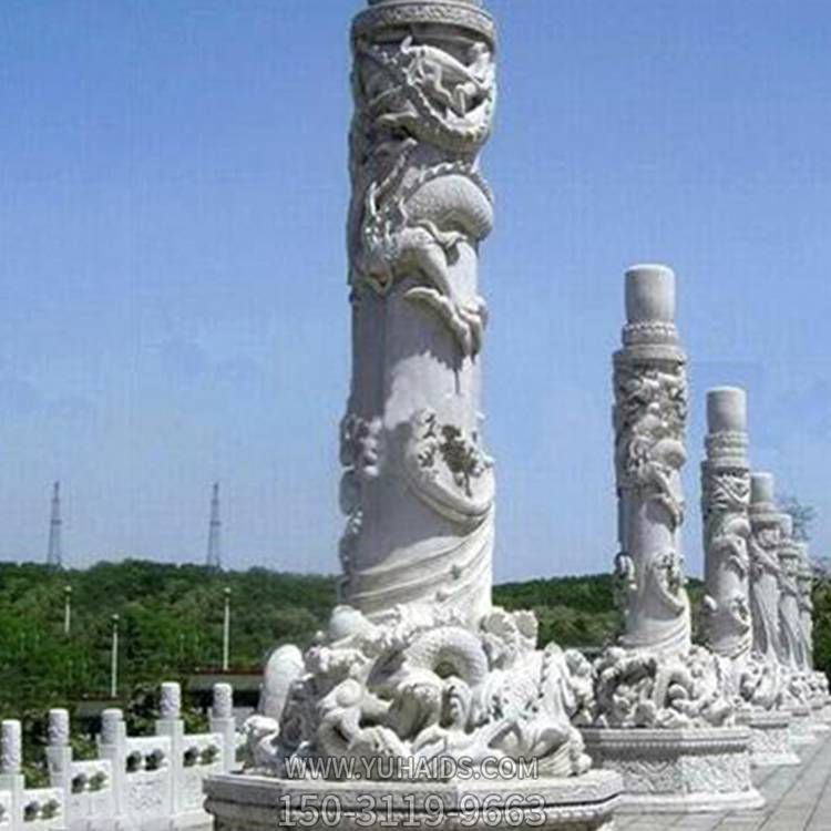 戶(hù)外廣場(chǎng)景區(qū)大型盤(pán)龍文化柱雕塑