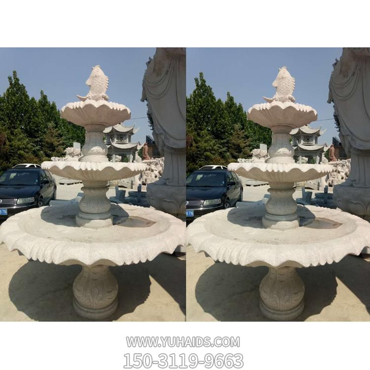 小區(qū)擺放歐式花崗巖風水球噴泉雕塑
