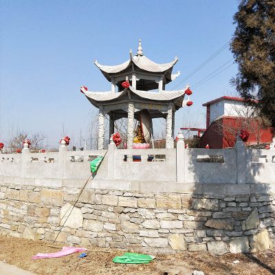 寺廟戶(hù)外擺放神像仿古建筑涼亭